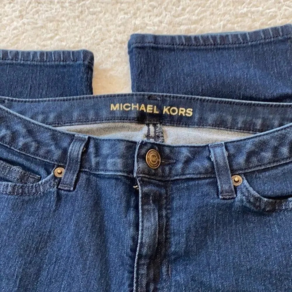 Michael Kors Jeans Womens‎ 2 Blue Skinny Cropped Dark Wash Capsule Minimalist